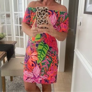 Trina Turk off Shoulder Dress. NWT